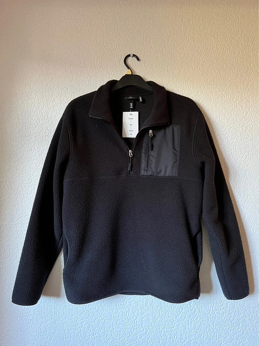 H&M Black Thermal Quarter Zip Fleece Medium