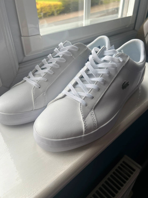 White Lacoste trainers