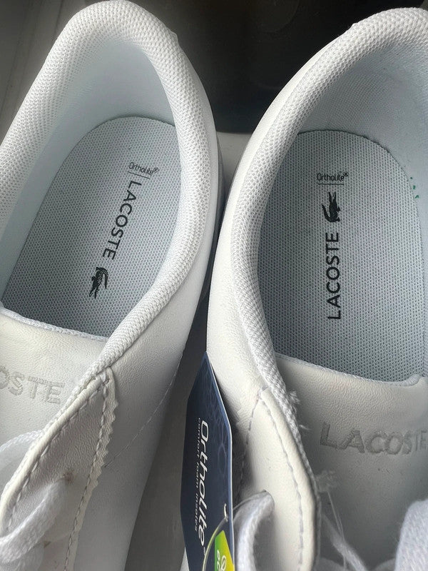 White Lacoste trainers